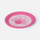 Assiettes En Carton Jolie fille rose Thanksgiving Turquie Custom (Angle)