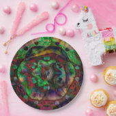 Assiettes En Carton Jolie flambée de fleurs Abstraite (Fête)