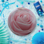 Assiettes En Carton Jolie fleur de rose (Fête)