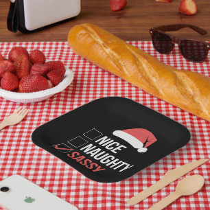 Assiettes En Carton Jolie liste de Noël méchante et impertinente