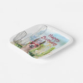Assiettes En Carton Jolie Llama d'anniversaire (Angulaire)