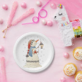 Assiettes En Carton Jolie neigeuse d'hiver avec lanterne (Fête)