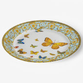Assiettes En Carton Jolie papillons style baroque Chine (Angle)