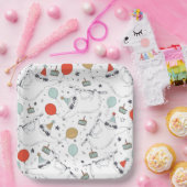 Assiettes En Carton Jolie plaque papier d'anniversaire (Fête)