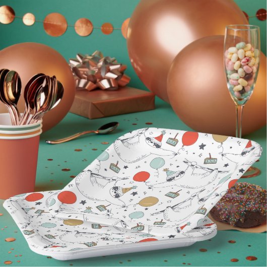 Assiettes En Carton Jolie plaque papier d'anniversaire (Multi)