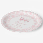 Assiettes En Carton Jolie pouce rose pastel bohème bébé douche (Angle)