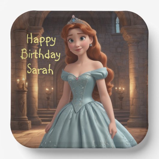 Assiettes En Carton Jolie princesse (Recto)