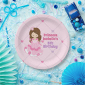 Assiettes En Carton Jolie princesse rose violet filles fête d'annivers (Fête)