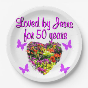 ASSIETTES EN CARTON JOLIE PURPLE 50E ANNIVERSAIRE CONCEPTION