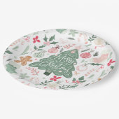 Assiettes En Carton Jolie rétro Noël choses Motif d'illustration (Angle)