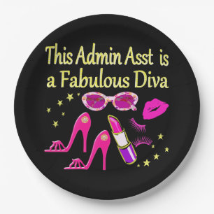 ASSIETTES EN CARTON JOLIE ROSE ADMIN ASST DIVA DESIGN