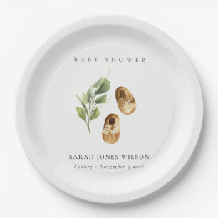 Assiettes En Carton Jolie rouille verte Orange Chaussures Baby shower 