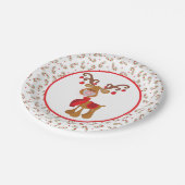 Assiettes En Carton Jolie Rudolph Reindeer Visage Masque Noël (Angle)