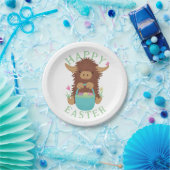 Assiettes En Carton Jolie, shaggy Vache Highland conception panier de  (Fête)