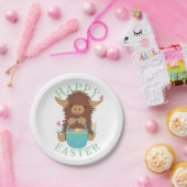 Assiettes En Carton Jolie, shaggy Vache Highland conception panier de  (Fête)