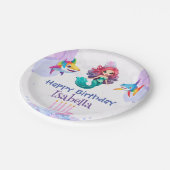 Assiettes En Carton Jolie Sirène requin arc-en-ciel fête d'anniversair (Angle)