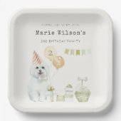 Assiettes En Carton Jolie Soirée Verte Rouille Chien Chien N'Importe Q (Recto)