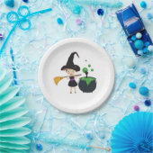 Assiettes En Carton Jolie sorcière d'Halloween (Fête)