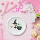 Assiettes En Carton Jolie sorcière d'Halloween (Fête)