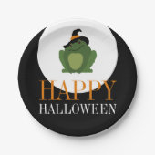Assiettes En Carton Jolie Sorcière Toad, Bonne Halloween (Devant)