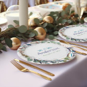 Assiettes En Carton Jolie verdure Purple Or Turquoise