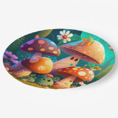 Assiettes En Carton Jolies elfes mignonnes jouent sous la pilule ronde (Angle)