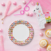 Assiettes En Carton jolies fleurs, oiseaux, motif de coeur (Fête)