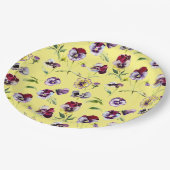 Assiettes En Carton Jolies panneaux aquarelle Motif sur Jaune (Angle)