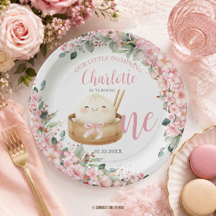Assiettes En Carton Jolies petites fleurs de cerisier pour le 1er anni