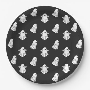 Assiettes En Carton Jolis fantômes d'Halloween