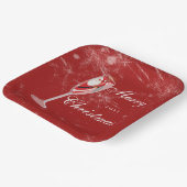 Assiettes En Carton Jolly Christmas Cheers with Santa Champagne winter (Angulaire)