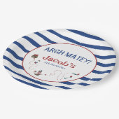 Assiettes En Carton Jolly roger Pirate fête d'anniversaire (Angle)