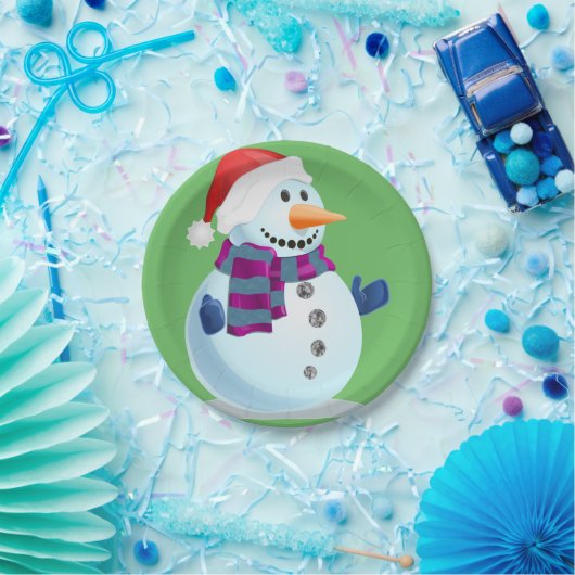 Assiettes En Carton Jolly Snowman (Fête)