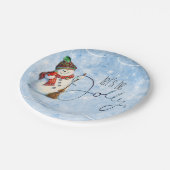 Assiettes En Carton Jolly Snowman ID841 (Angle)