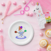 Assiettes En Carton Jongler Snowman (Fête)