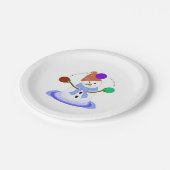 Assiettes En Carton Jongler Snowman (Angle)