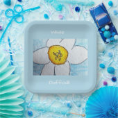 Assiettes En Carton Jonquille blanche (Fête)