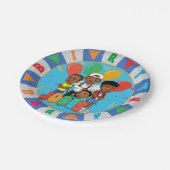 Assiettes En Carton JOOLS TV ®️ Blue 7 dans Dessert Plate (Angle)