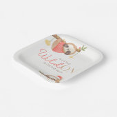 Assiettes En Carton Jote Aquarelle Wild One Sloth Baby shower (Angulaire)