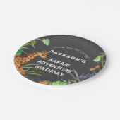 Assiettes En Carton Jote Boys Jungle Safari Giraffe Anniversaire (Angle)