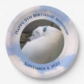 Assiettes En Carton Jote Chien Chien Dormant Ciel bleu 5e anniversaire (Devant)