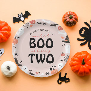 Assiettes En Carton Jote Halloween Little BOO tournant DEUX 2e anniver