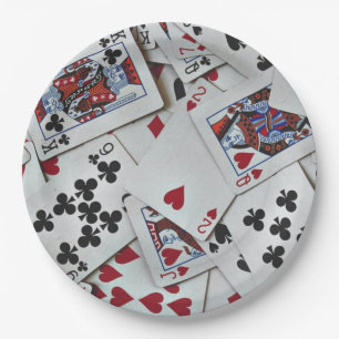 Assiettes En Carton Jouer aux cartes Poker Games Queen King