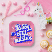 Assiettes En Carton Jouer bébé, c’est froid en hiver (Fête)