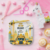 Assiettes En Carton jouer enfants Construction simple camions 5e anniv (Fête)