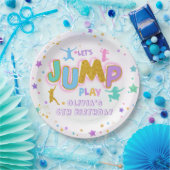 Assiettes En Carton Jouer Jeu Anniversaire Jump Trampoline Plaque papi (Fête)