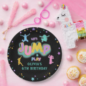 Assiettes En Carton Jouer Jeu Anniversaire Jump Trampoline Plaque papi (Fête)