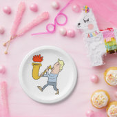 Assiettes En Carton Jouer Une Plaque Papier Musicien Saxaphone (Fête)