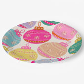 Assiettes En Carton Jouer Vintage Noël Baubles (Angle)