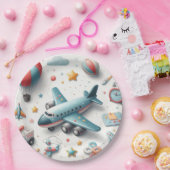 Assiettes En Carton Jouet d'avion (Fête)